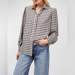 Rails Women’s Angelica Plaid Flannel Button-Front Shirt Cotton Blend Size XS